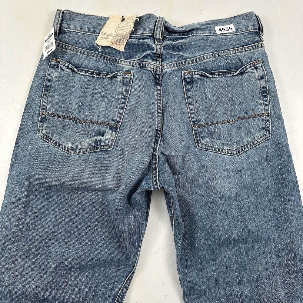 Vtg New Old Navy‎ Baggy Jeans Mens 33x30 Light Blue Y2K Straight Wide Leg Loose - Picture 2 of 16